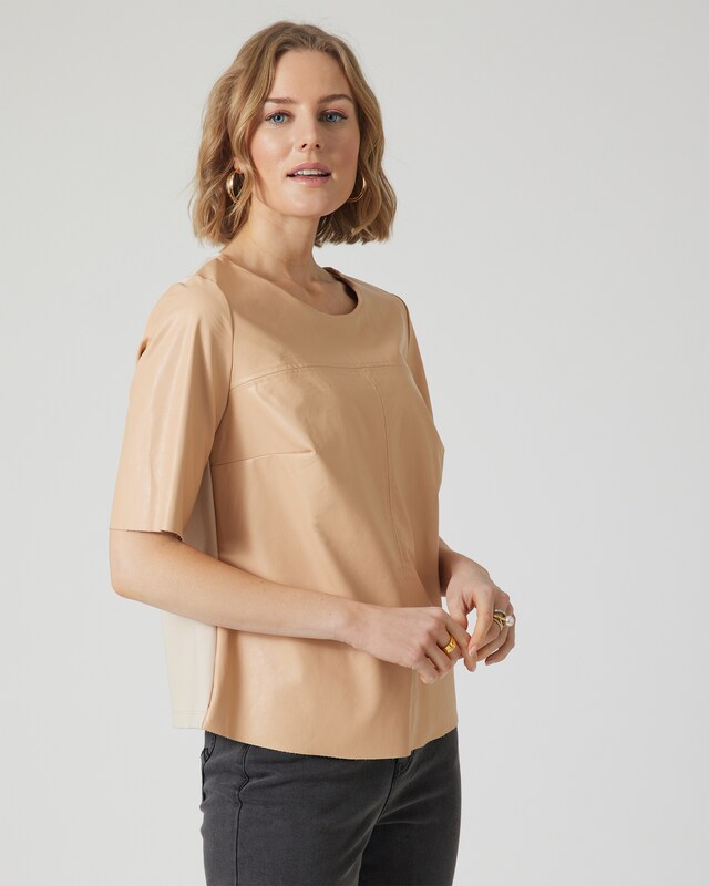 Shirt in Leder-Optik