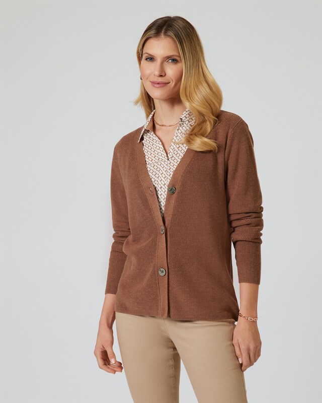 Patentstrick Cardigan mit Kaschmir
