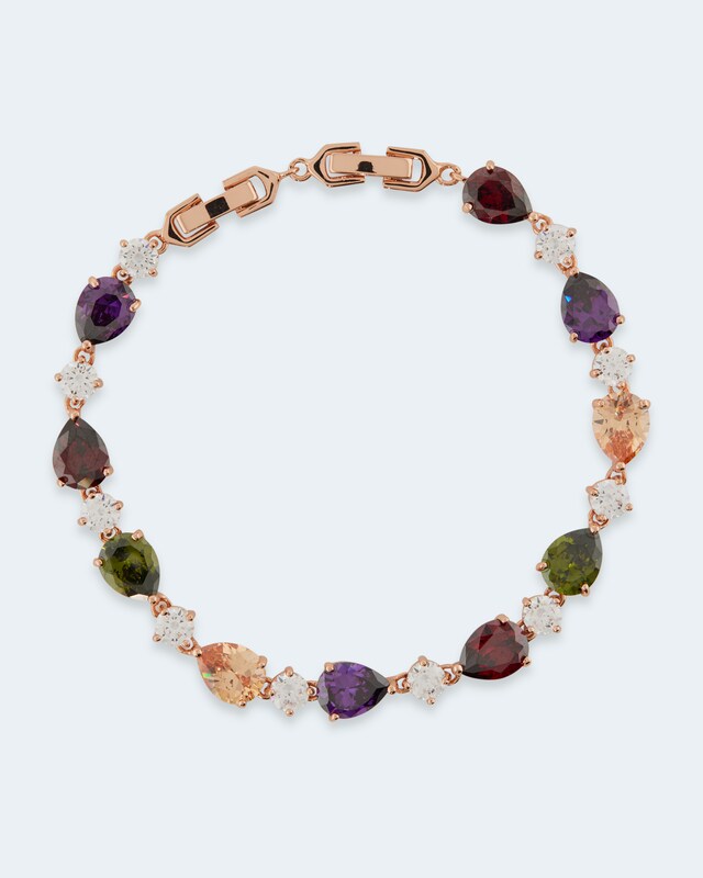 Armband mit Glassteinen und Zirkonia