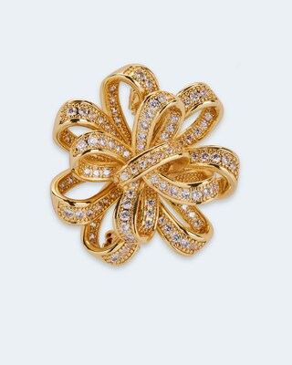 Brosche mit Zirkonia