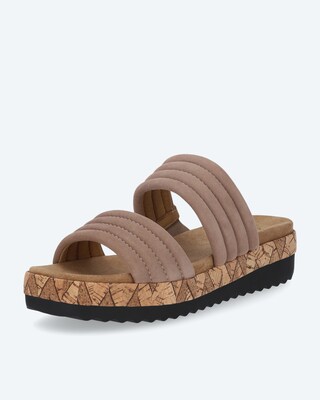 Pantolette mit Veloursleder