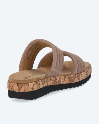 Pantolette mit Veloursleder