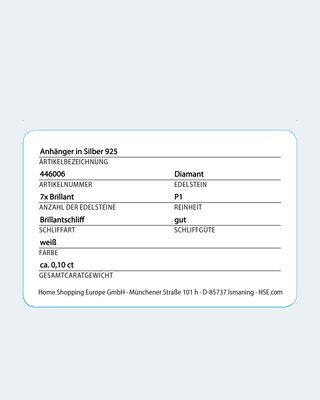 Brillant-Anhänger 0,1001 ct