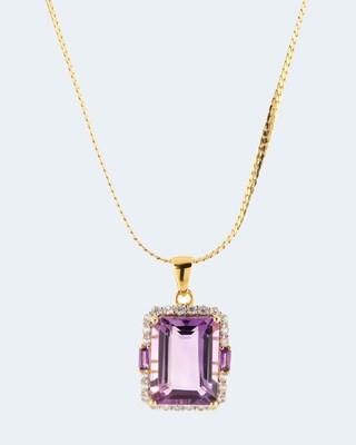Anhänger mit Amethyst und Zirkon