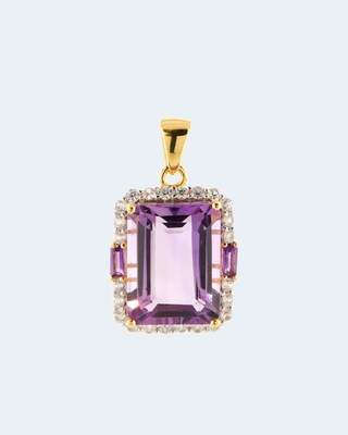 Anhänger mit Amethyst und Zirkon