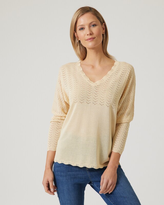 Pullover aus Ajourstrick
