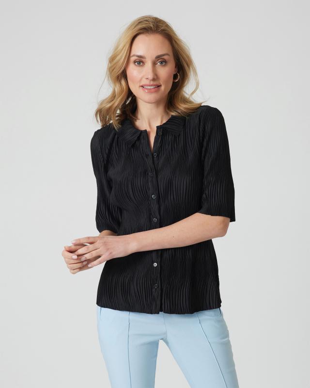 Produktabbildung für Bluse mit Hemdkragen "Plissee"