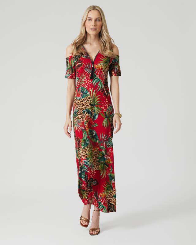 Kleid mit Tropic Print