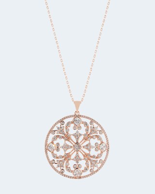 Anhänger mit Zirkonia + Kette