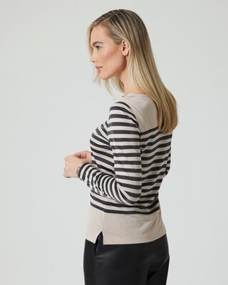 Streifenshirt mit Glanzgarn