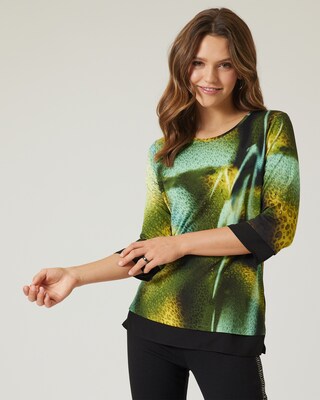Shirt mit Chiffon-Einsatz