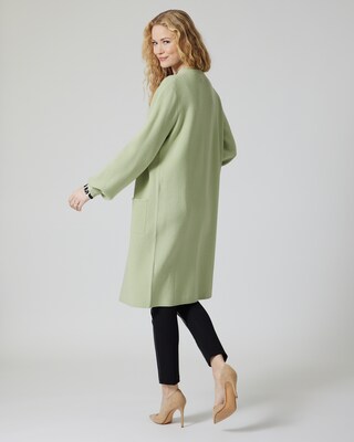 Long-Cardigan mit Ballonärmel