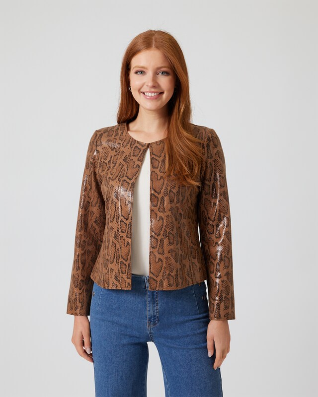 Jacke mit Snake-Print