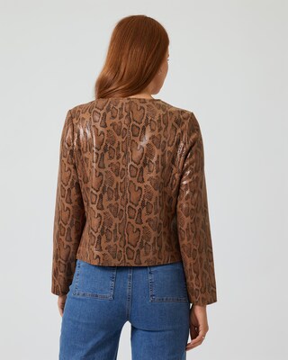 Jacke mit Snake-Print