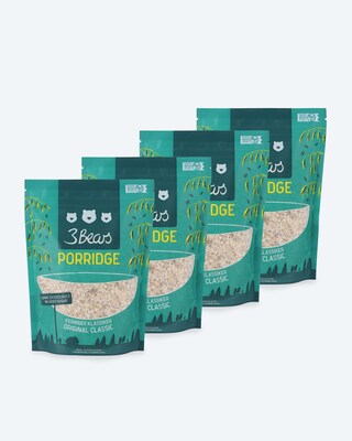 Porridge-Set Klassik, 4x 400 g + Rezeptbuch "Hafer"