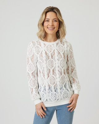 Produktabbildung 21 für Pullover mit Mesh-Verzierung