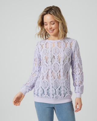 Produktabbildung 8 für Pullover mit Mesh-Verzierung