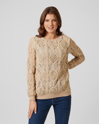 Produktabbildung 23 für Pullover mit Mesh-Verzierung