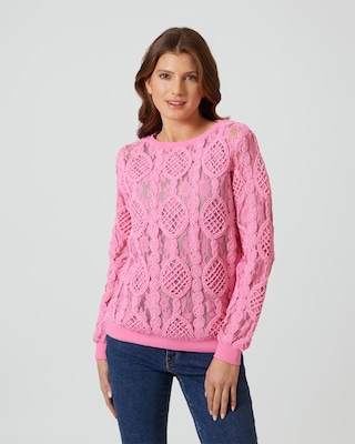 Produktabbildung 19 für Pullover mit Mesh-Verzierung