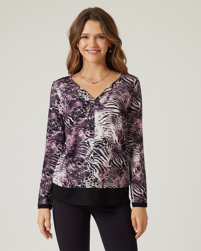 Shirt mit Allover-Print