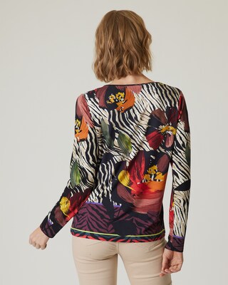 Shirt Animal-Blumen-Druck