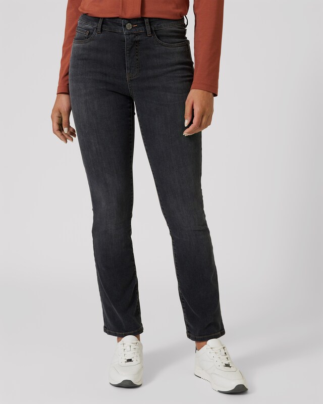 Jeans mit Metallplättchen-Logo