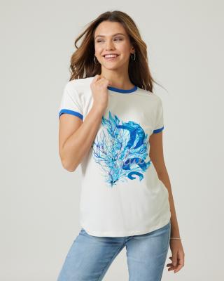 Shirt mit Korallenmotiv