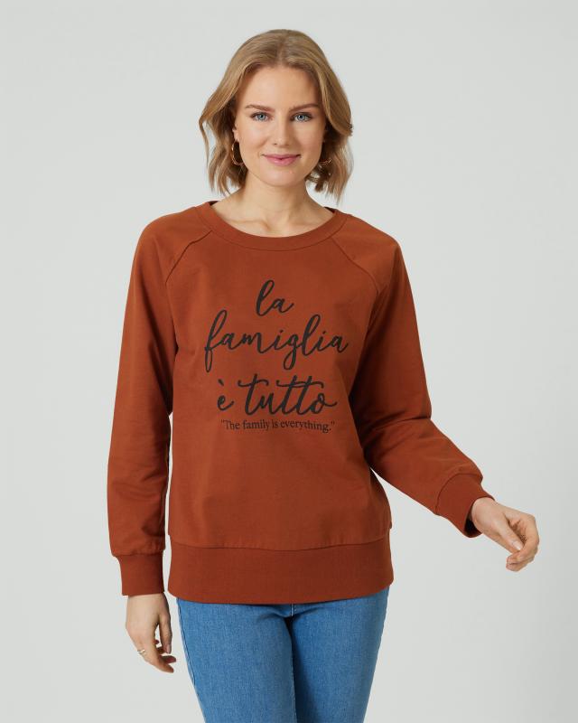 Produktabbildung für Sweatshirt mit Schriftzug