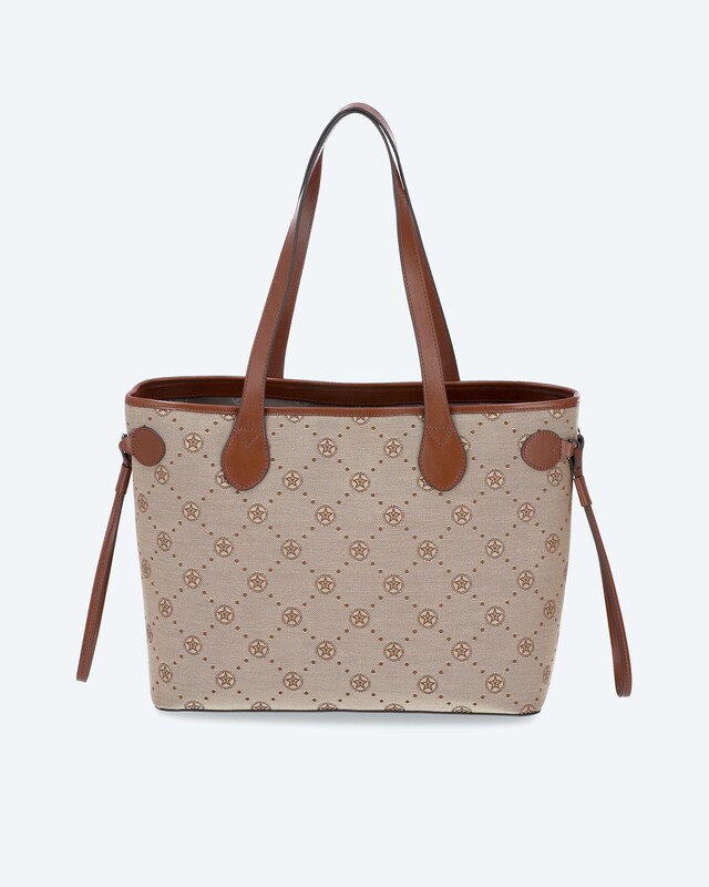 Canvas-Shopper mit Logo-Print