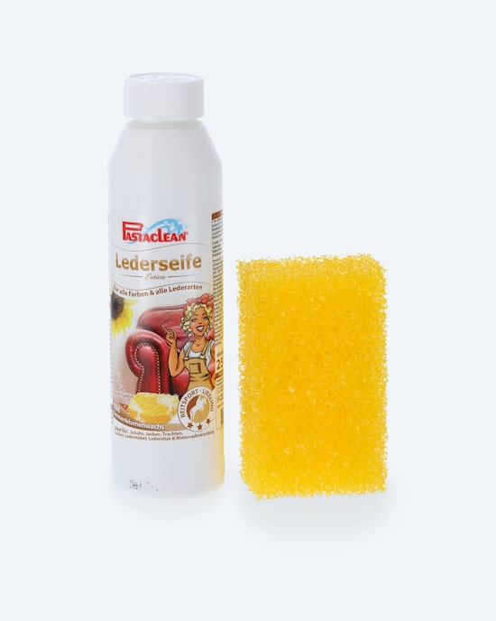 Produktabbildung für Lederseife flüssig 250 ml + Schwamm