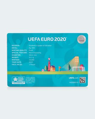 Silbergedenkmünzen-Set Gibraltar EM 2020