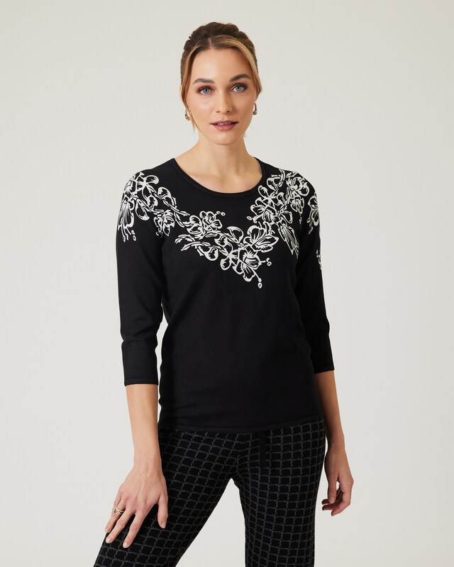 Classic Pullover "Blumenranke"