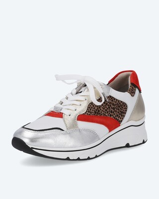 Sneaker mit Metallic- & Animal-Details