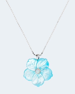 Clipanhänger mit Perlmuttblüte
