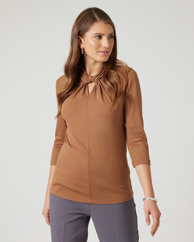 Shirt mit Knoten-Detail