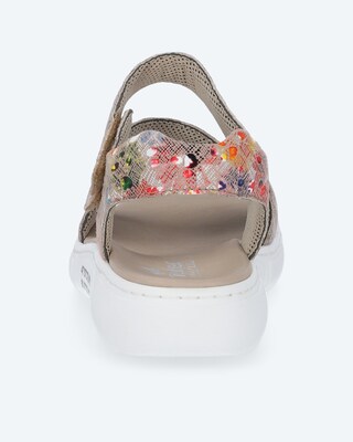 Sandale mit buntem Druck