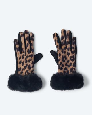 Handschuhe in Leo-Optik