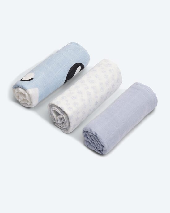 Produktabbildung für Mulltücher mit Geschenkverpackung, 3er Set