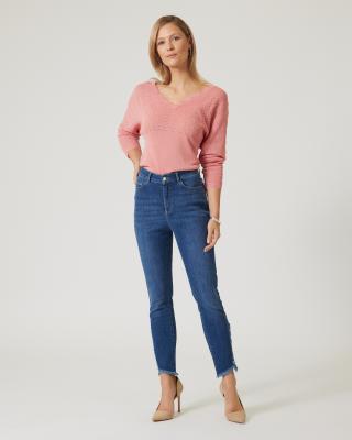Jeans mit Fransensaum