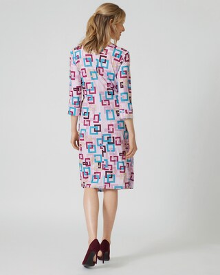 Wickelkleid mit Grafikdruck