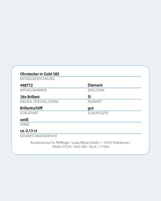Brillant-Ohrstecker mit 0,13 Karat