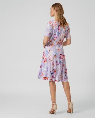 A-Linien-Kleid mit Blumendruck