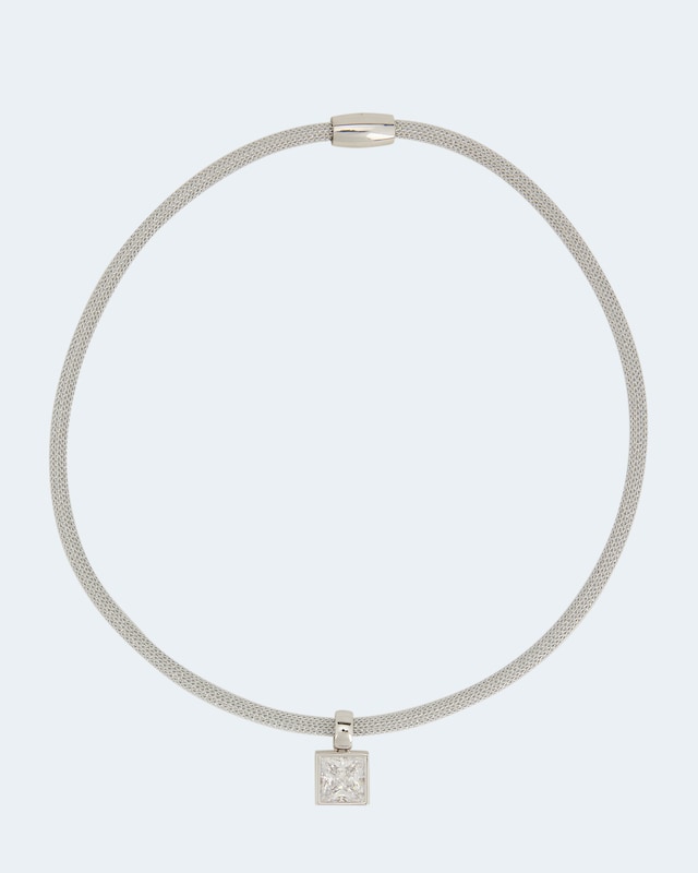 Flechtcollier mit Zirkonia