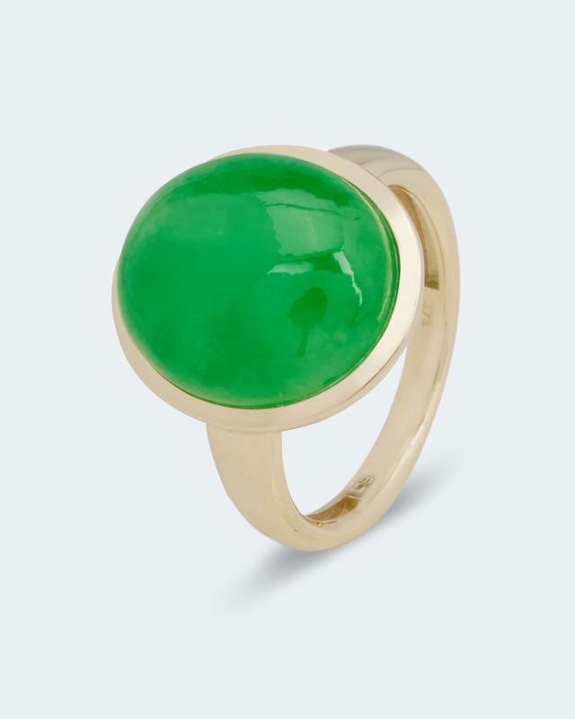 Produktabbildung für Ring mit Jade beh. Imperialfarbe