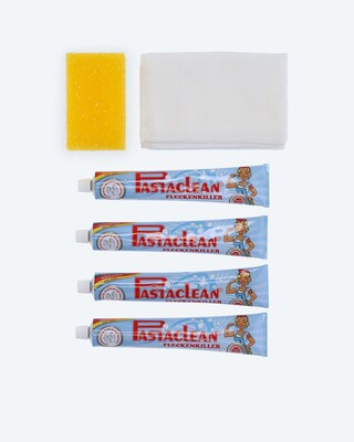 Fleckenpaste, 4x 100 ml, 1 Schwamm & 1 Tuch
