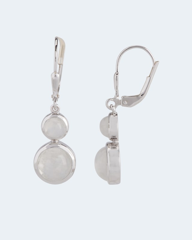 Ohrhänger mit Edelstein-Cabochons