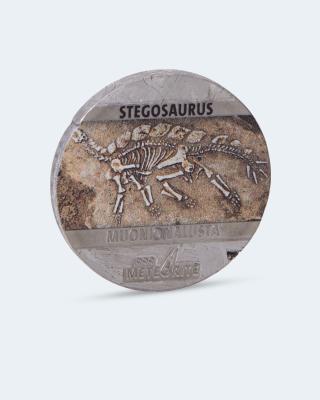 Meteoritenmünzen Stegosaurus