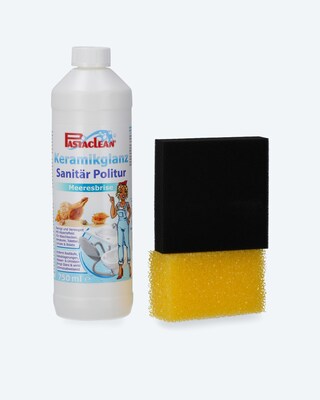 Keramikglanz Sanitärpolitur, 750 ml & 2x Schwamm