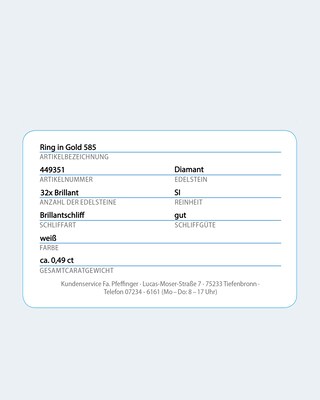 Brillantring 0,49 ct