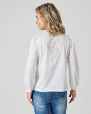 Shirt mit Broderie Anglaise